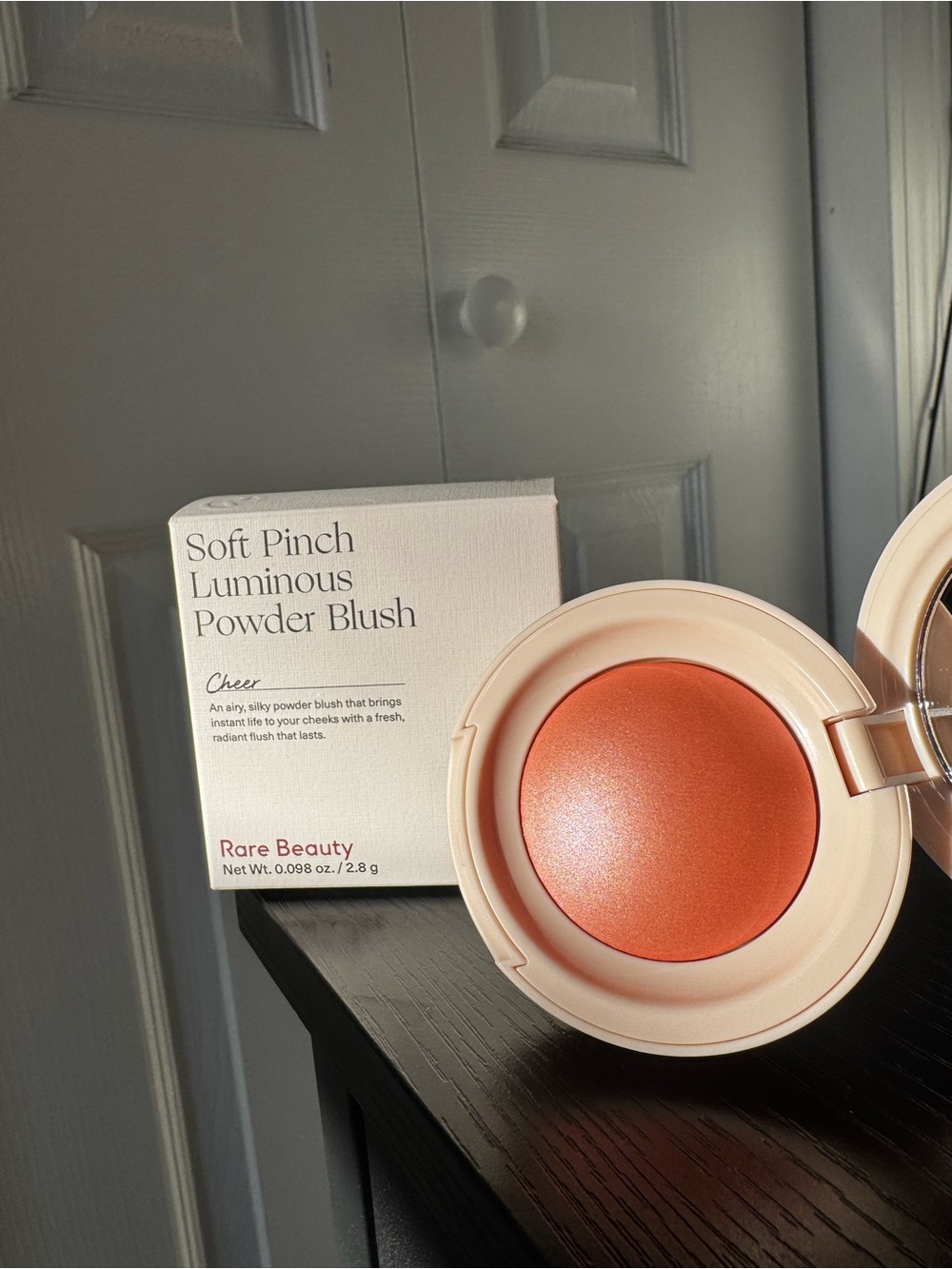 Rare Beauty Soft Pinch Luminous Powder Blush — Cheer (Peachy Coral)